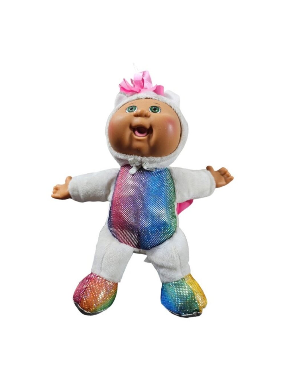 Cabbage Patch Cuties Rainbow White & Pink Unicorn Fantasy Friends Plush Doll Set - Picture 2 of 9